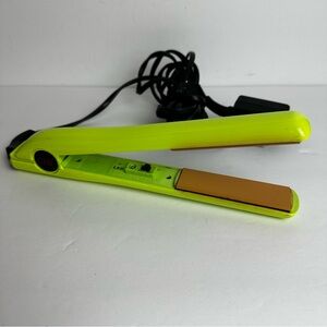 Chi Flat Iron Neon Green 1 Inch Hair Styling Lightweight Travel